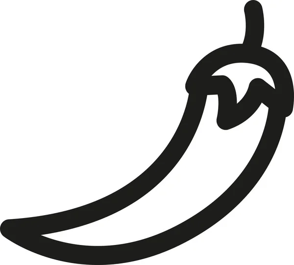 Здоровая Икона Перца Чили Стиле Наброска — стоковый вектор