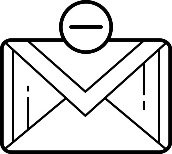 Enveloppe Lettre Mail Icône Dans Style Outline — Image vectorielle