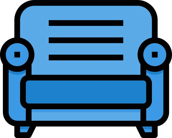 Ikona Židle Stůl Nábytek — Stockový vektor