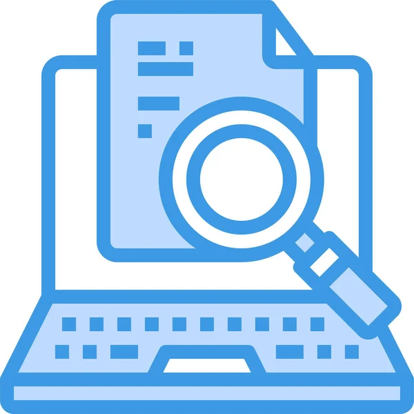 Analytics File Laptop Icon — Stock Vector