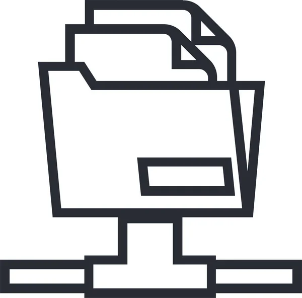 Иконка Копирования Облачных Компьютеров Компьютерно Аппаратной Категории — стоковый вектор