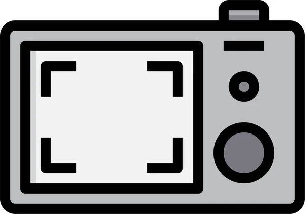 Иконка Медиа Камеры Стиле Заполненного Контура — стоковый вектор