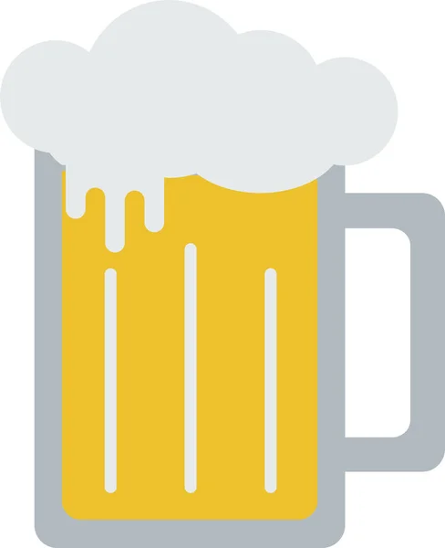 Bebida Cerveza Icono Bebida Estilo Plano — Vector de stock