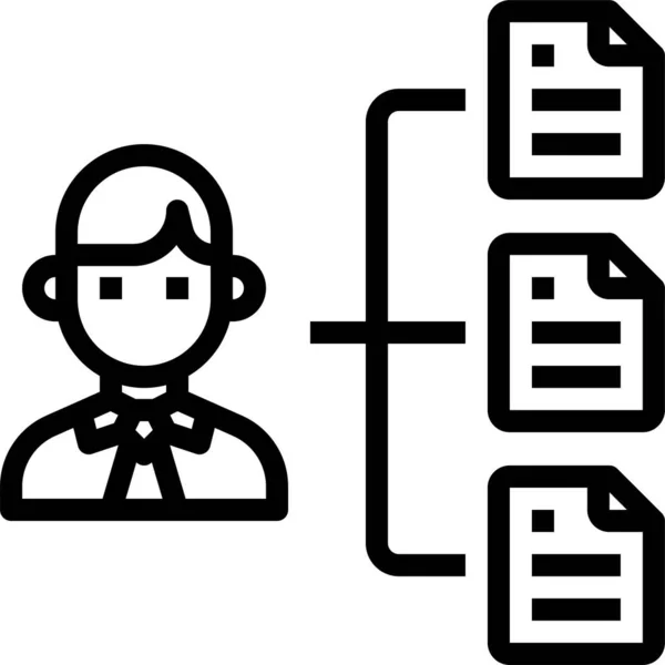 Pictogram Voor Het Beheren Van Diagrammen Bedrijfscategorie — Stockvector