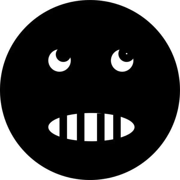Emoji Emocje Istotne Ikona Solidnym Stylu — Wektor stockowy