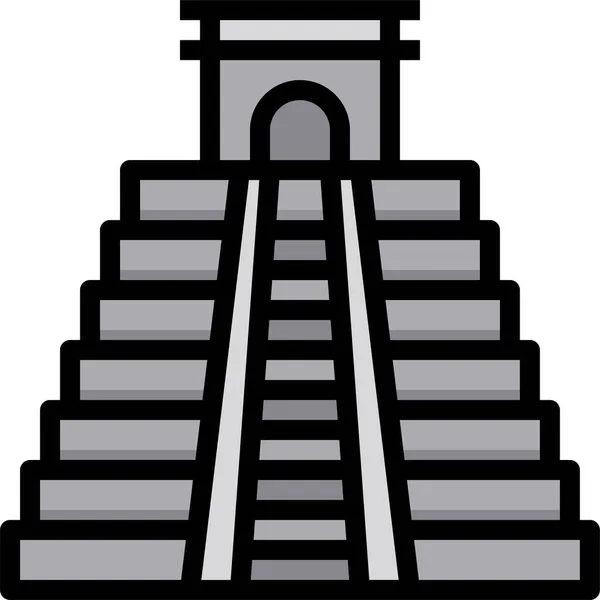 Chichen Itza Pyramid Icon — 스톡 벡터