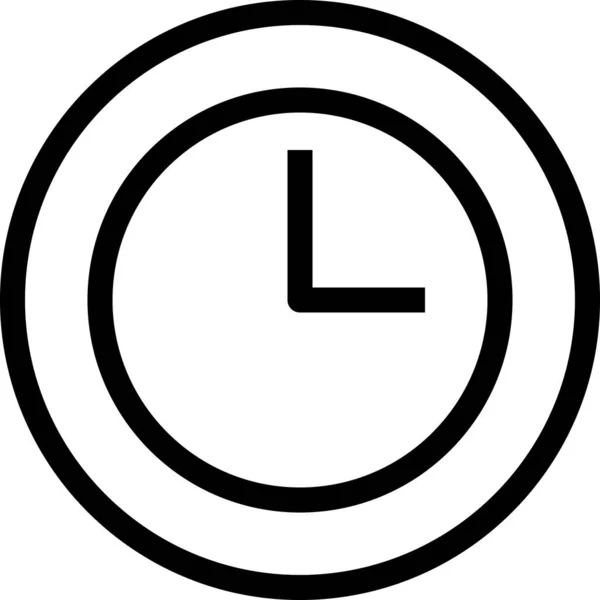 Uhr Essentielles Menü Symbol Umriss Stil — Stockvektor