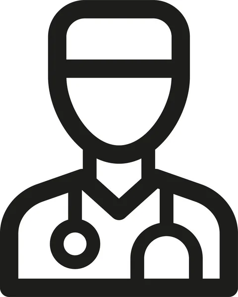 Arts Kliniek Noodgeval Pictogram Omtrek Stijl — Stockvector