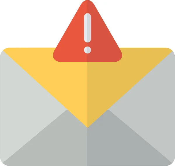 Fehler Mail Paket Symbol Flachen Stil — Stockvektor