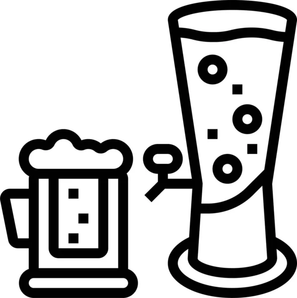 Sör Ital Alkohol Ikon — Stock Vector