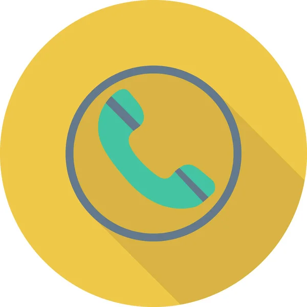 Call Calling Connect Icoon Lange Schaduw Stijl — Stockvector