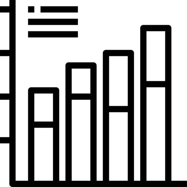 Εικονίδιο Γραφήματος Bar Chart Στυλ Περιγράμματος — Διανυσματικό Αρχείο
