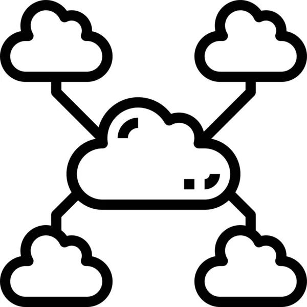 Ikona Przetwarzania Chmurze — Wektor stockowy