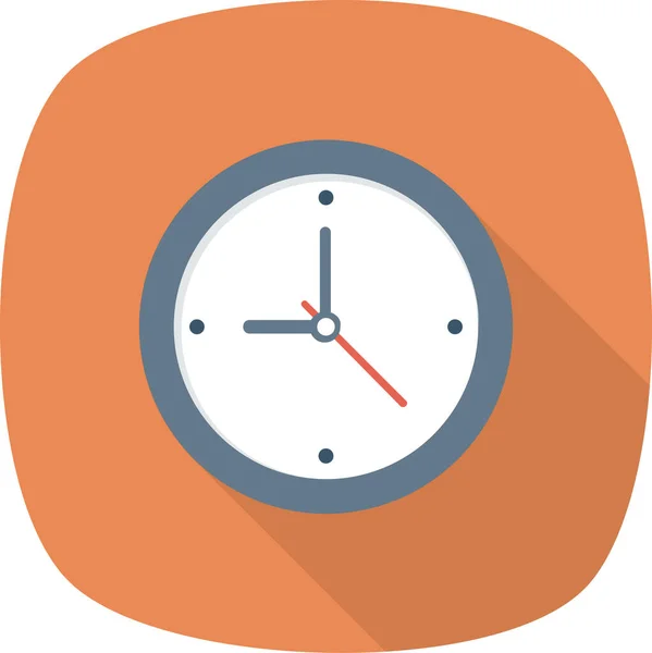 Alarma Icono Del Reloj Alerta Estilo Plano — Archivo Imágenes Vectoriales