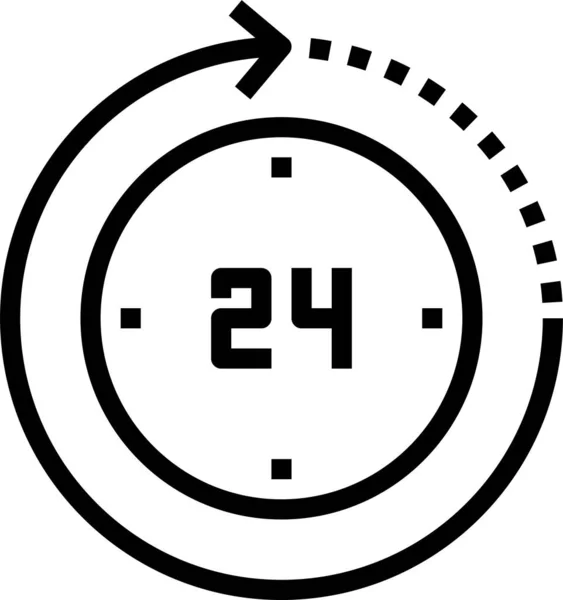 Σήμα Συναγερμού Επιχειρηματικό Ρολόι Εικονίδιο Στυλ Περίγραμμα — Διανυσματικό Αρχείο