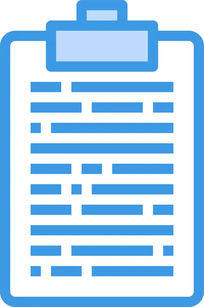 Clipboard Dokument Icon Stil Ausgefüllter Umrisse — Stockvektor