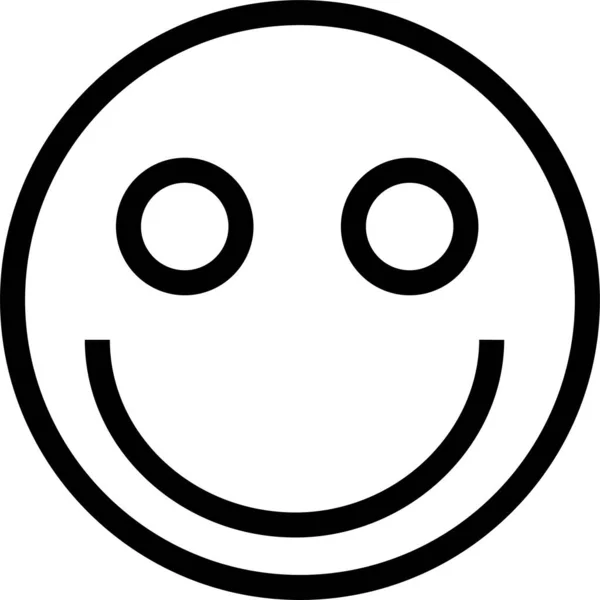 Emoji Emozione Icona Essenziale Stile Contorno — Vettoriale Stock