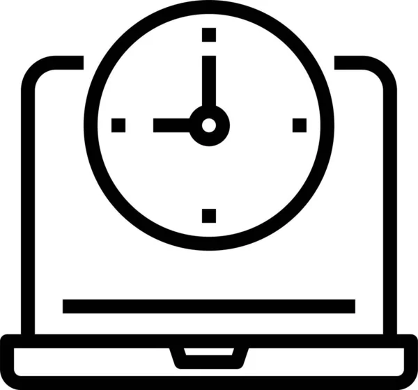 Ícone Relógio Negócios Alarme Estilo Esboço —  Vetores de Stock