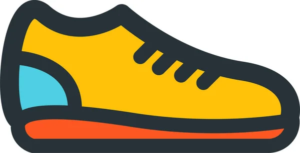 Schuh Fitness Schuhe Ikone Ausgefüllten Outline Stil — Stockvektor