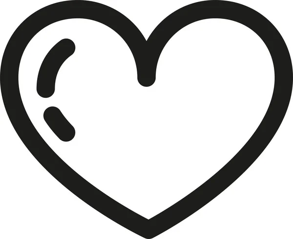 Kalp Aşıkları Simgesi Ana Hatlarıyla — Stok Vektör