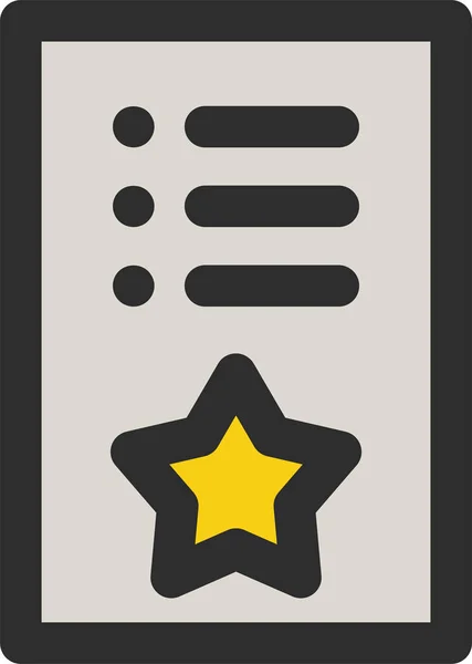 List Stared Bookmark Icon Filled Outline Style — Vector de stock