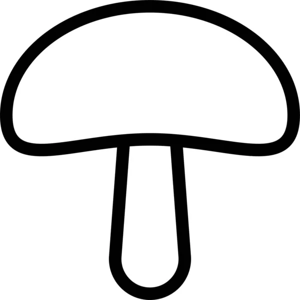 食用菌蘑菇图标 轮廓式 — 图库矢量图片