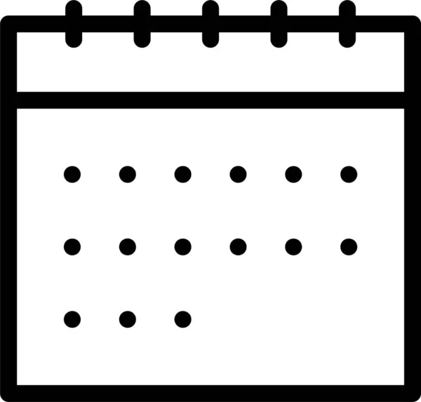 Ikona Daty Spotkania Zarysie — Wektor stockowy