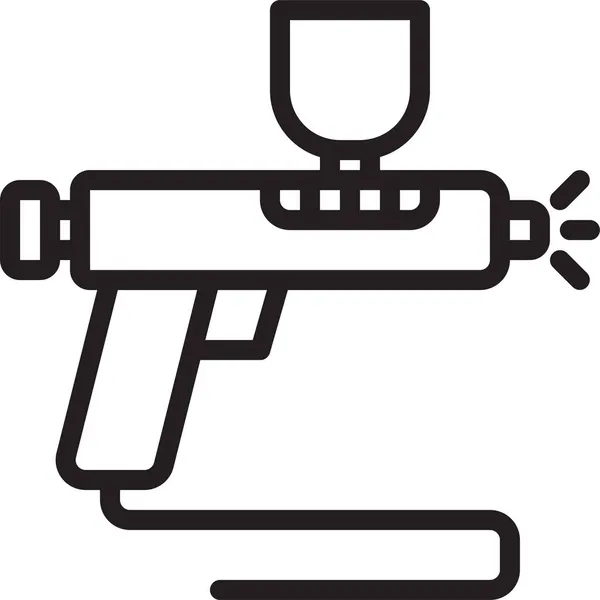 Auto Onderhoud Verf Pictogram Omtrek Stijl — Stockvector