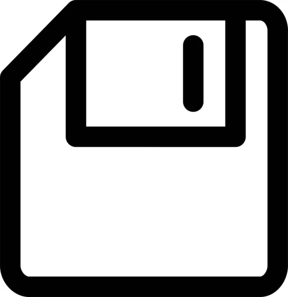Floppy Data Disk Icoon Outline Stijl — Stockvector