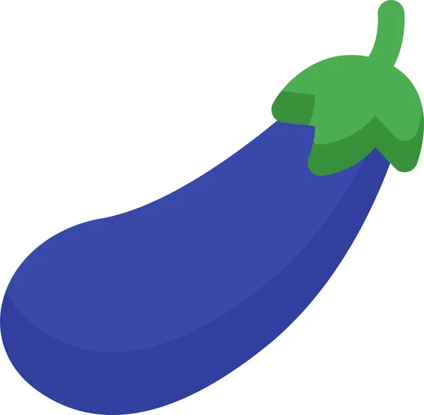 Eggplant Food Healthy Icon Flat Style — Stock Vector