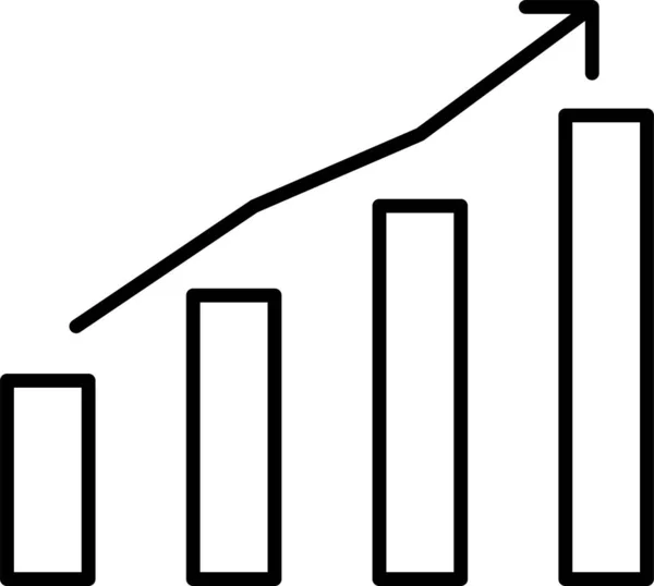 Ícone Gráfico Finanças Analytics Estilo Esboço — Vetor de Stock