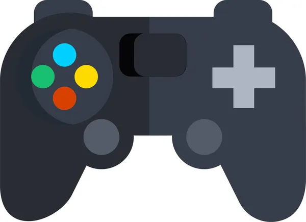 Gamepad Consoul Ícone Jogo Estilo Plano —  Vetores de Stock