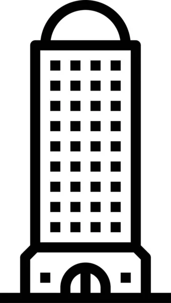 Rascacielos Edificio Torre Icono — Vector de stock