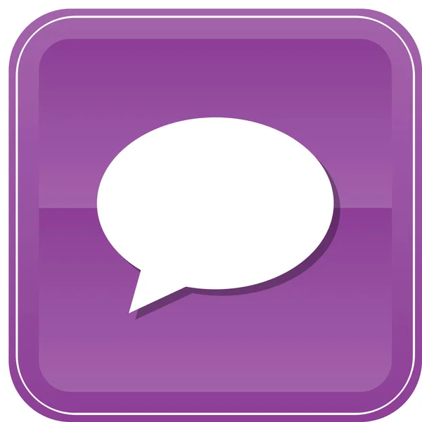 Bubble Chat Commentaar Pictogram Badge Stijl — Stockvector