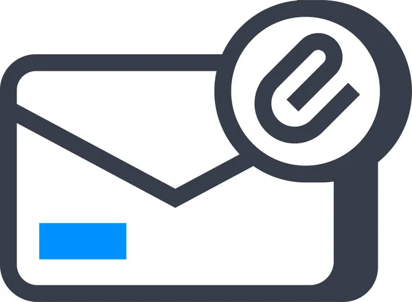 Email Pièce Jointe Icône Enveloppe — Image vectorielle