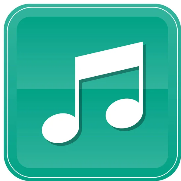 Huitième Icône Musique Multimédia Dans Style Badge — Image vectorielle