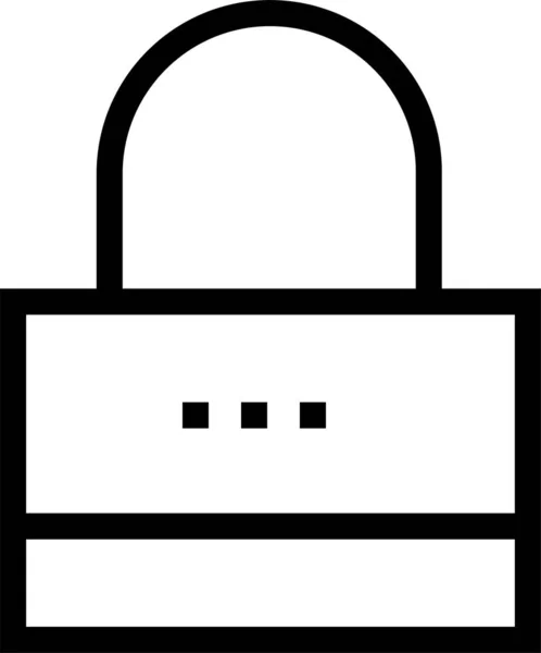 Lock Password Privacy Icon Outline Style — Stock Vector