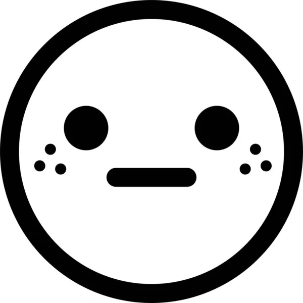 Émoticône Emoji Surpris Icône Dans Style Contour — Image vectorielle