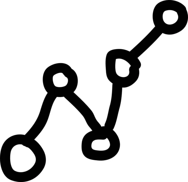 Analyse Diagramm Symbol Handgezeichnetem Stil — Stockvektor