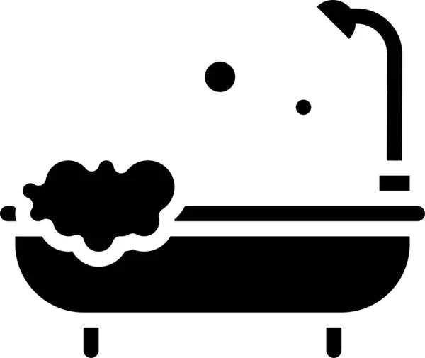 Cuarto Baño Icono Higiene Familia Hogar Categoría — Vector de stock