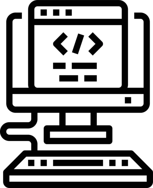 Codificación Icono Desarrollo Informático — Archivo Imágenes Vectoriales