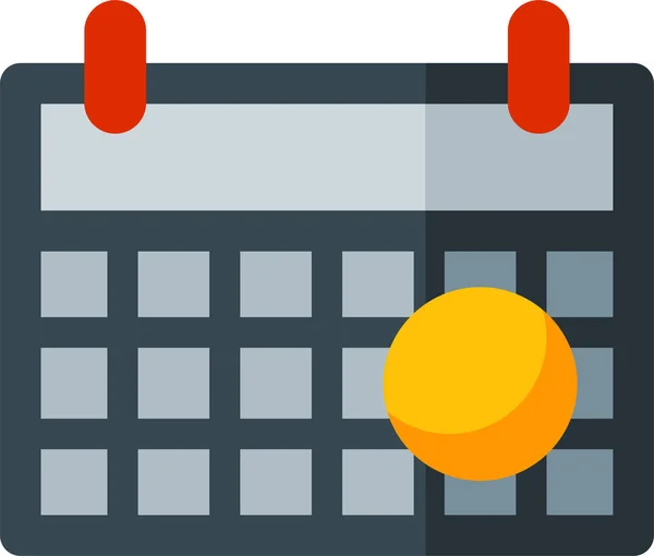 Tiempo Planificación Icono Calendario Estilo Plano — Archivo Imágenes Vectoriales