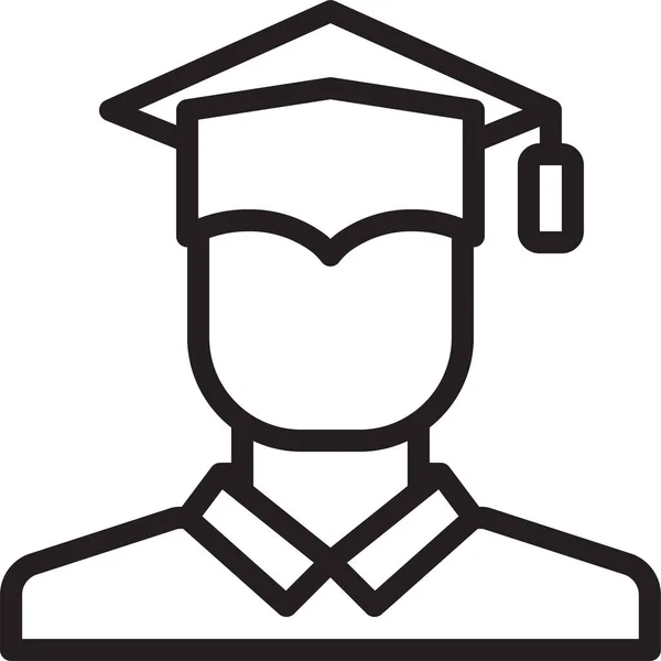 Education Graduate Learning Icon Outline Style — Stock Vector