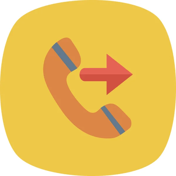 Call Dialed Outgoing Icon Flat Style — Stock Vector