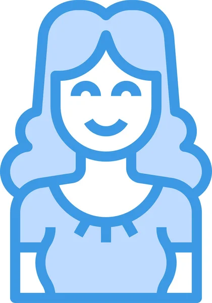 Avatar Mujer Lindo Icono — Vector de stock