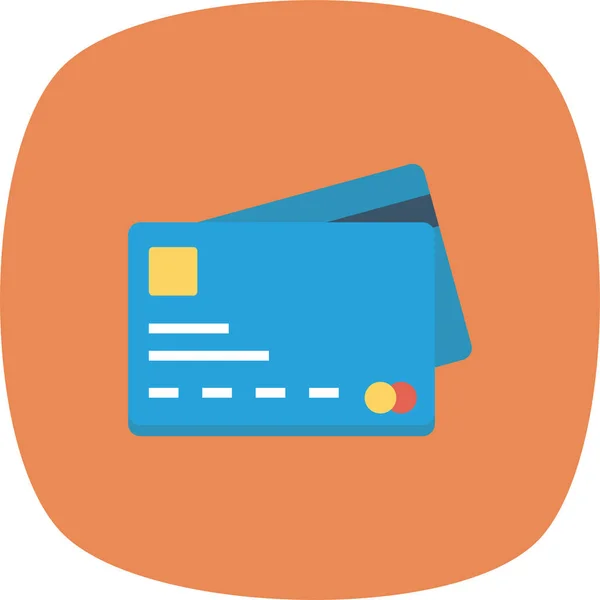 Icône Carte Crédit Bancaire Dans Style Plat — Image vectorielle