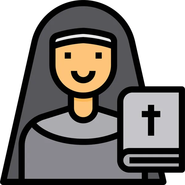 Avatar Christian Nun Icon Στην Κατηγορία Avatar — Διανυσματικό Αρχείο