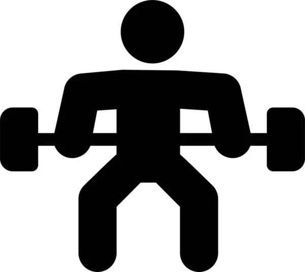 아바타 Avatar Body Dumbbell Icon 스타일로 아이콘 — 스톡 벡터