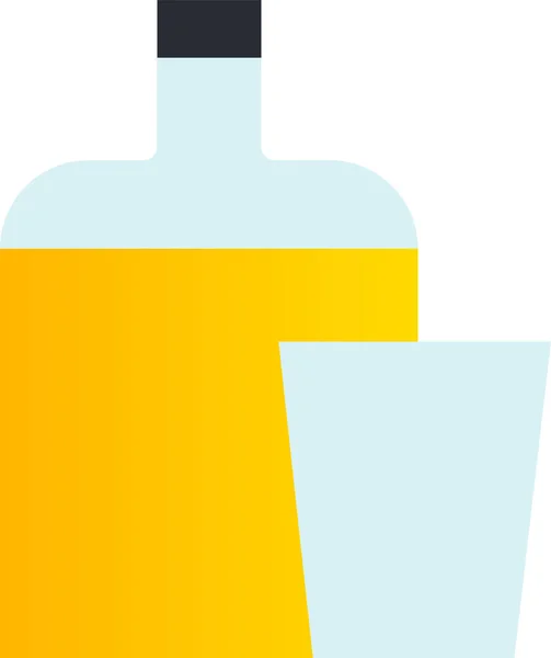 Bebida Alcohol Botella Icono — Vector de stock