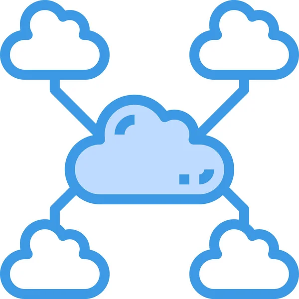 Cloud Computing Enviado Icono — Archivo Imágenes Vectoriales